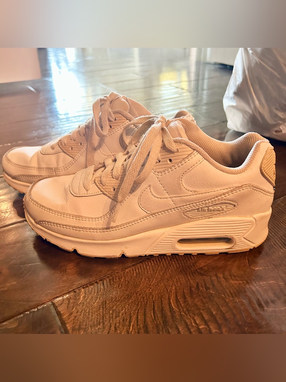 Nike Air Max Youth White Lace-Up Sneakers